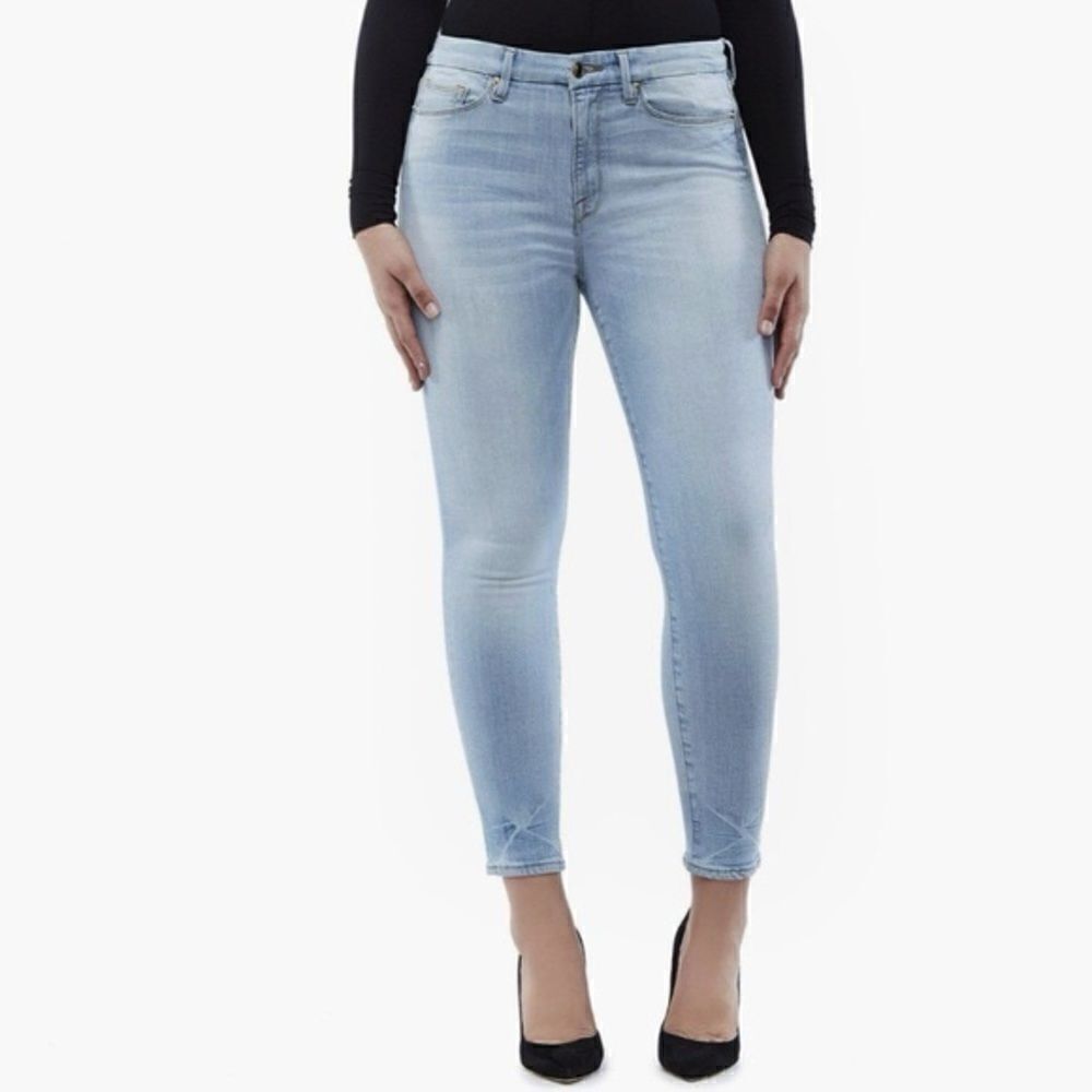 Good American Light Blue Good Legs High Rise Ankle Denim Jeans